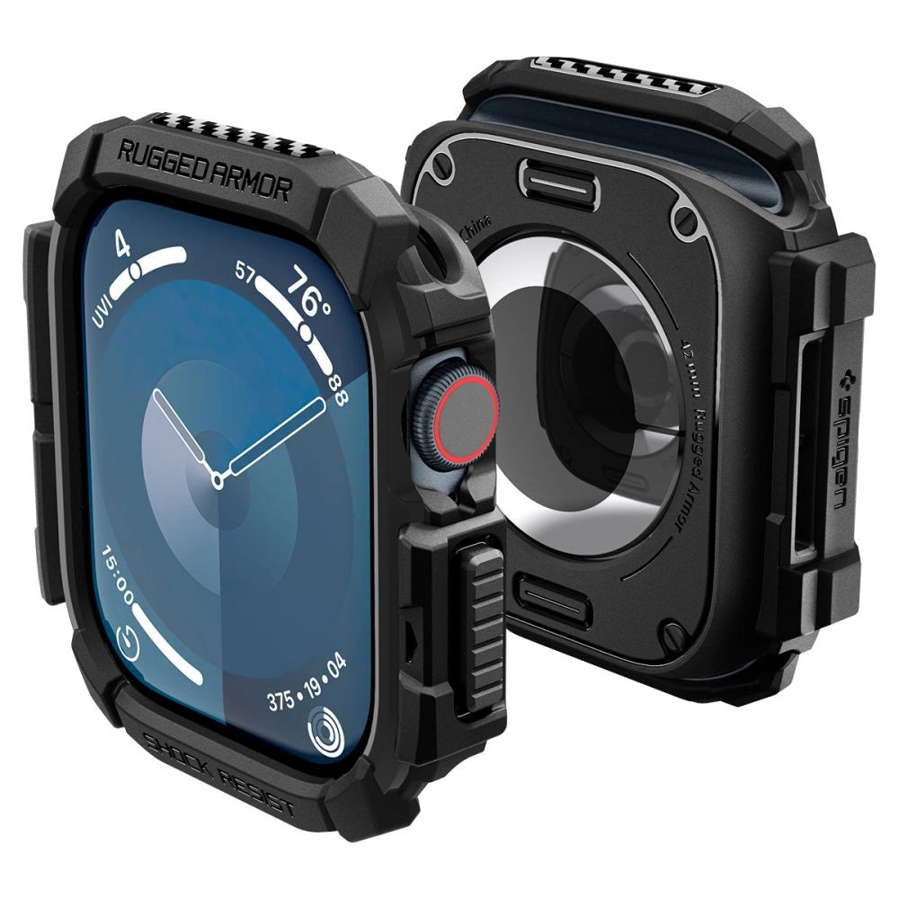 Spigen Rugged Armor Case for Apple Watch 10 (42mm) - Black_0
