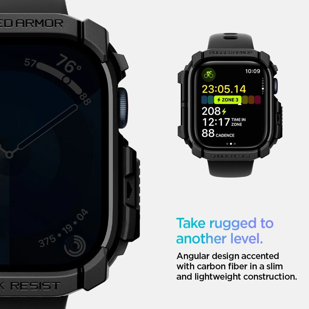 Spigen Rugged Armor Case for Apple Watch 10 (42mm) - Black_9
