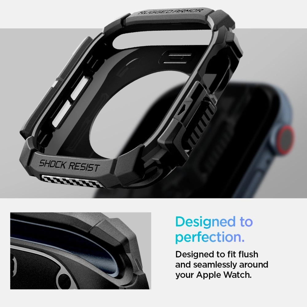 Spigen Rugged Armor Case for Apple Watch 10 (42mm) - Black_12