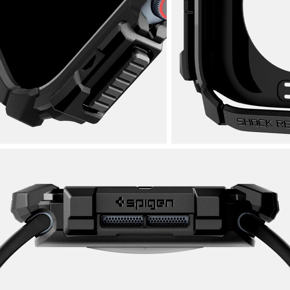 Spigen Rugged Armor Case for Apple Watch 10 (42mm) - Black_8
