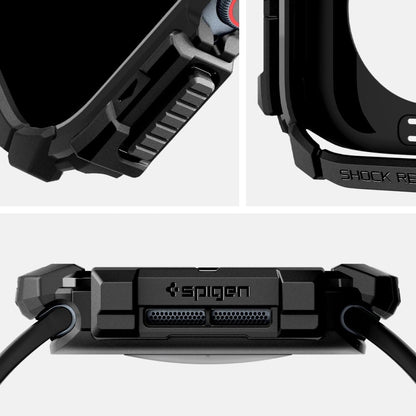 Spigen Rugged Armor Case for Apple Watch 10 (42mm) - Black_8