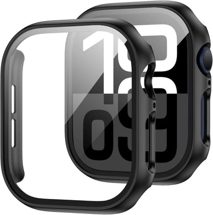 Tech-Protect Defense360 Tempered Glass Case for Apple Watch 10 (46mm) - Black_0