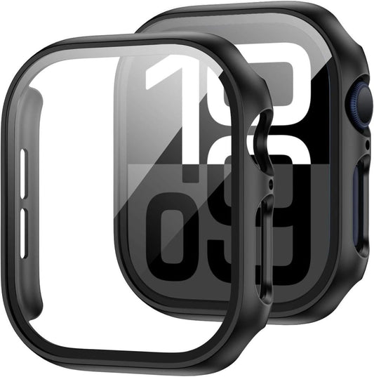 Tech-Protect Defense360 Tempered Glass Case for Apple Watch 10 (46mm) - Black_0
