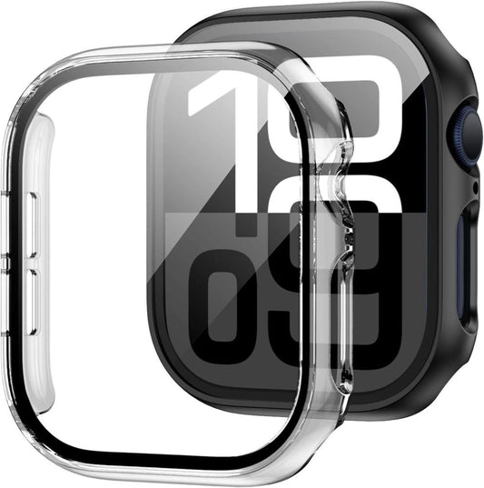 Tech-Protect Defense360 Tempered Glass Case for Apple Watch 10 (42mm) - Clear_0