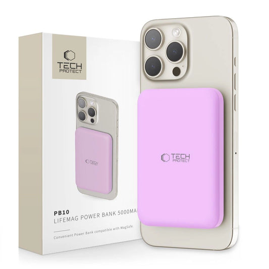 Tech-Protect LifeMag MagSafe PB10 5000mAh Power Bank - Pink_0
