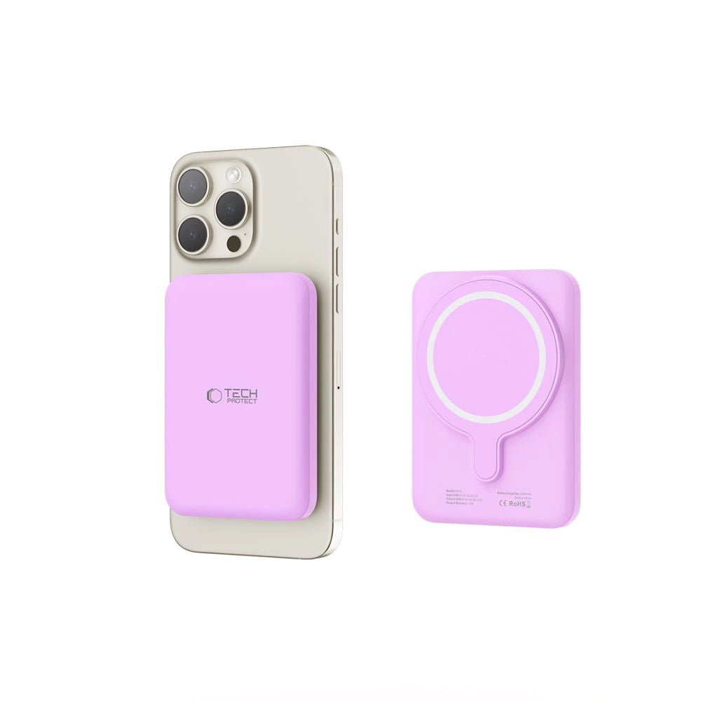 Tech-Protect LifeMag MagSafe PB10 5000mAh Power Bank - Pink_4