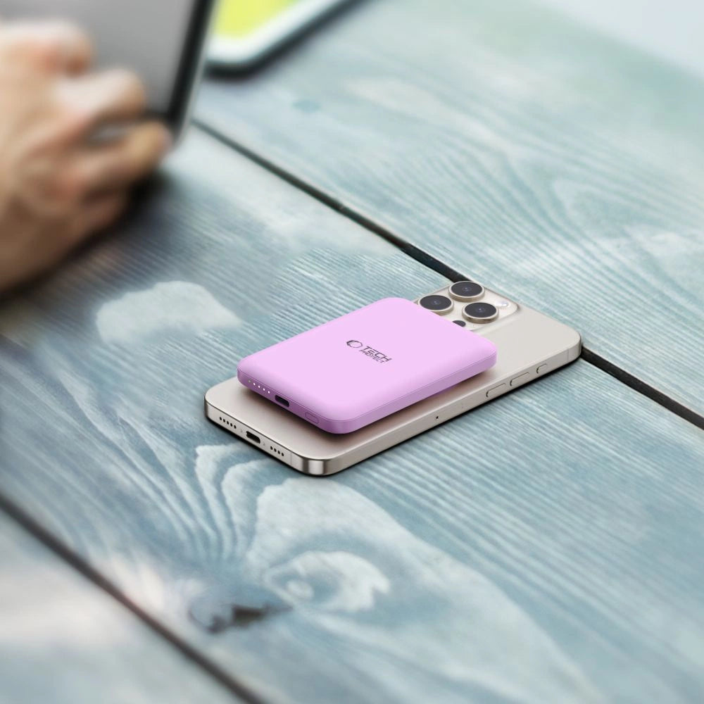 Tech-Protect LifeMag MagSafe PB10 5000mAh Power Bank - Pink_8