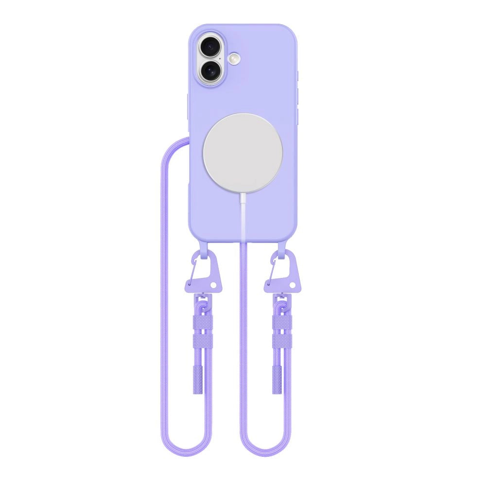 Tech-Protect MagNecklace MagSafe Case with Lanyard for iPhone 16 - Purple_0