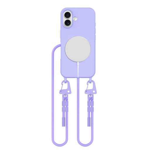 Tech-Protect MagNecklace MagSafe Case with Lanyard for iPhone 16 - Purple_0