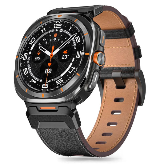 Tech-Protect Delta Pro Leather Strap for Samsung Galaxy Watch Ultra (47mm) - Black_0