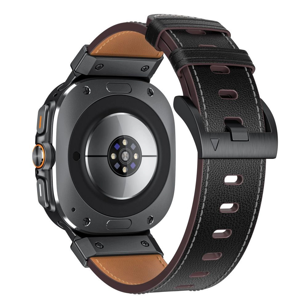Tech-Protect Delta Pro Leather Strap for Samsung Galaxy Watch Ultra (47mm) - Black_1