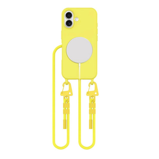 Tech-Protect MagNecklace MagSafe Case with Lanyard for iPhone 16 - Yellow_0