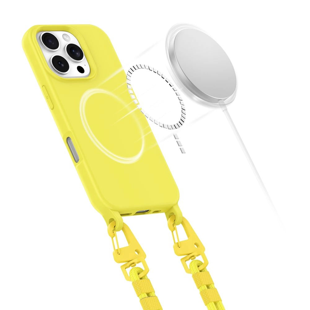 Tech-Protect MagNecklace MagSafe Case with Lanyard for iPhone 16 Pro Max - Yellow_1