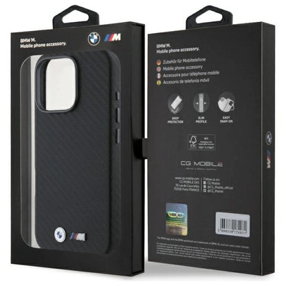 BMW Carbon Wrapped Metal iPhone 16 Pro Case - Black_7