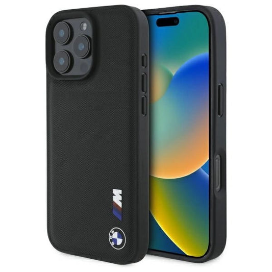 BMW Smooth Rubber Logo iPhone 16 Pro Max Case - Black_0