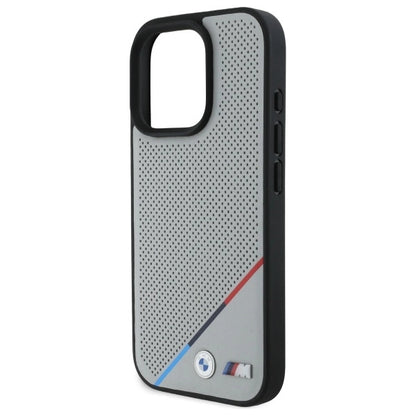 BMW M Perforated Tricolor Line MagSafe Case for iPhone 16 Pro Max - Gray_5