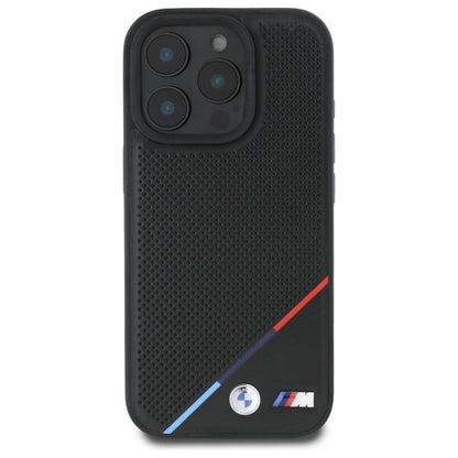 BMW M Perforated Tricolor Line MagSafe Case for iPhone 16 Pro Max - Black_2