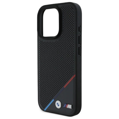BMW M Perforated Tricolor Line MagSafe Case for iPhone 16 Pro Max - Black_5