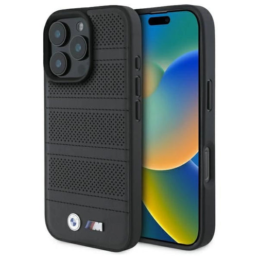 BMW M Perforated And Stitched Line MagSafe case for iPhone 16 Pro Max - black_0