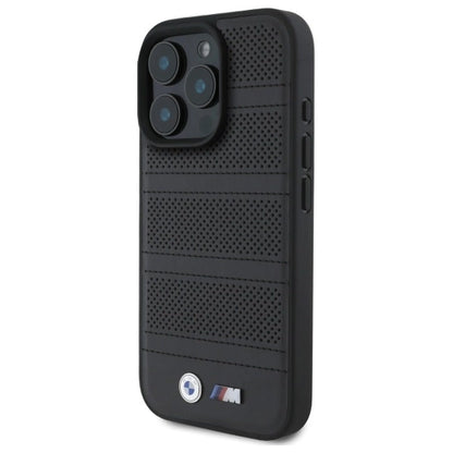BMW M Perforated And Stitched Line MagSafe case for iPhone 16 Pro Max - black_1