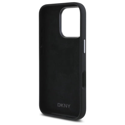 DKNY Liquid Silicone Metal Logo iPhone 16 Pro Case - Black_6