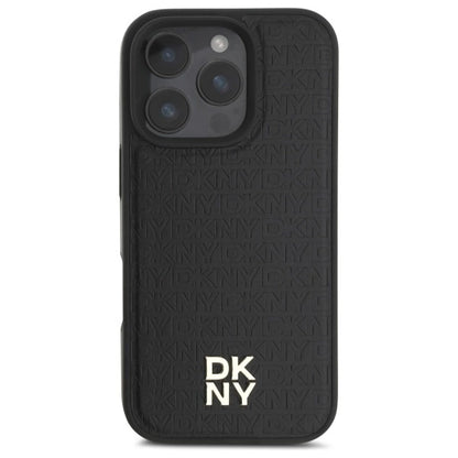 DKNY Repeat Pattern Stack Logo MagSafe iPhone 16 Pro Case - Black_2
