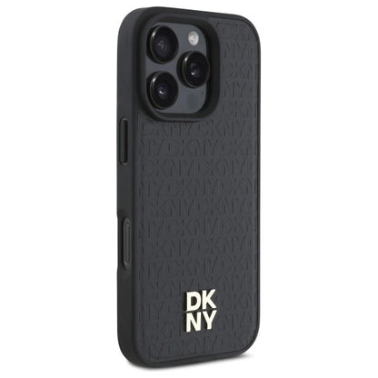 DKNY Repeat Pattern Stack Logo MagSafe iPhone 16 Pro Case - Black_3