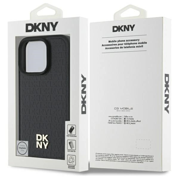 DKNY Repeat Pattern Stack Logo MagSafe iPhone 16 Pro Case - Black_7