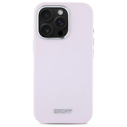 DKNY Liquid Silicone Small Metal Logo MagSafe iPhone 16 Pro Case - Pink_2