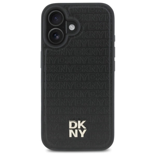DKNY Repeat Pattern Stack Logo MagSafe iPhone 16 Case - Black_2