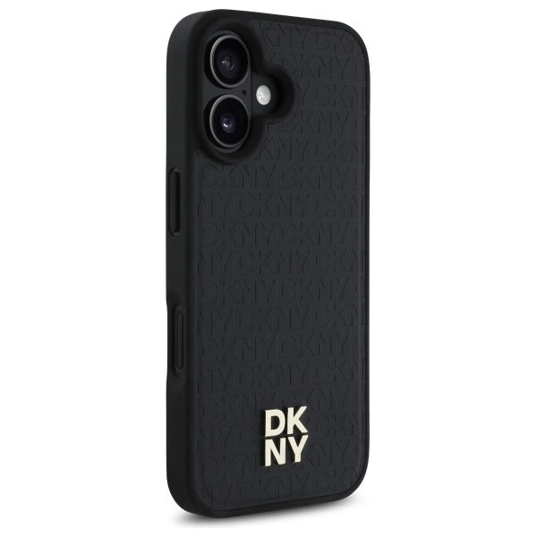 DKNY Repeat Pattern Stack Logo MagSafe iPhone 16 Case - Black_3