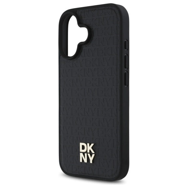 DKNY Repeat Pattern Stack Logo MagSafe iPhone 16 Case - Black_5