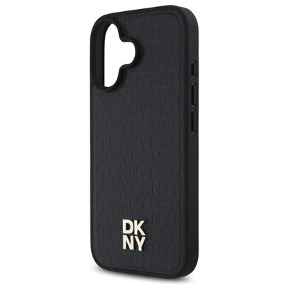 DKNY Repeat Pattern Stack Logo MagSafe iPhone 16 Case - Black_5