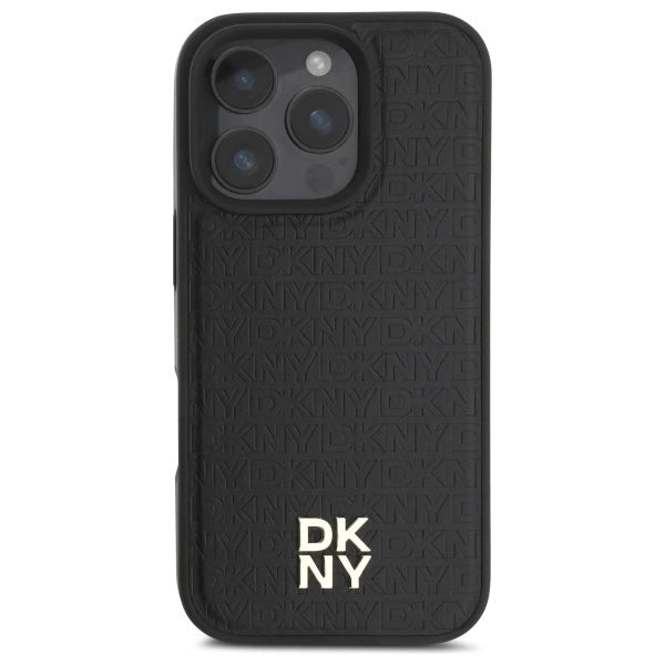 DKNY Repeat Pattern Stack Logo MagSafe iPhone 16 Pro Max Case - Black_2