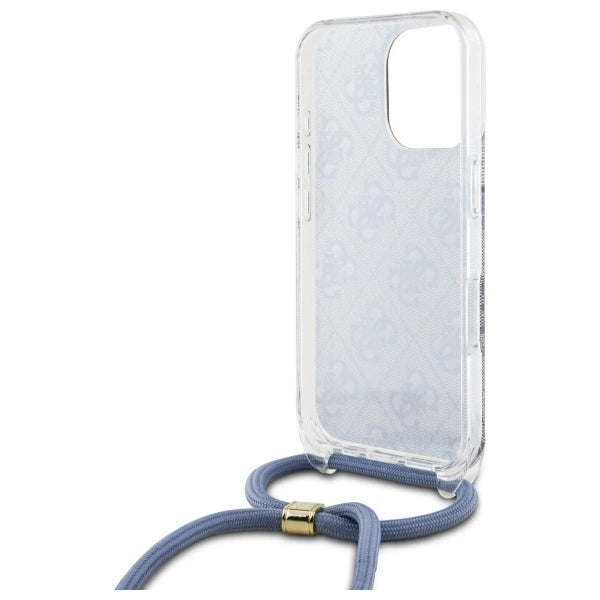Guess Crossbody Cord 4G Print Case for iPhone 16 Pro Max - Blue_5