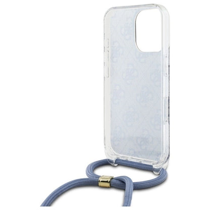 Guess Crossbody Cord 4G Print Case for iPhone 16 Pro Max - Blue_5