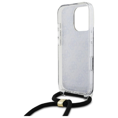 Guess Crossbody Cord 4G Print Case for iPhone 16 Pro Max - Black_5