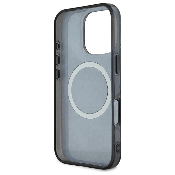 Guess IML Peony On 4G Background MagSafe case for iPhone 16 Pro - black_5