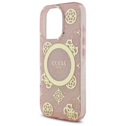 Guess IML Peony On 4G Background MagSafe Case for iPhone 16 Pro - Pink_5