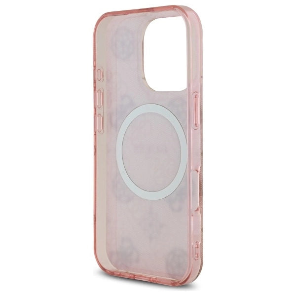 Guess IML Peony On 4G Background MagSafe Case for iPhone 16 Pro - Pink_6
