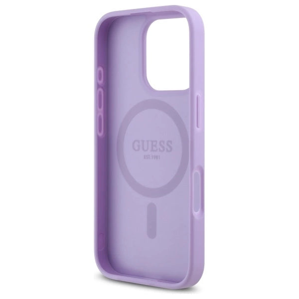 Guess Saffiano MagSafe case for iPhone 16 Pro - purple_6
