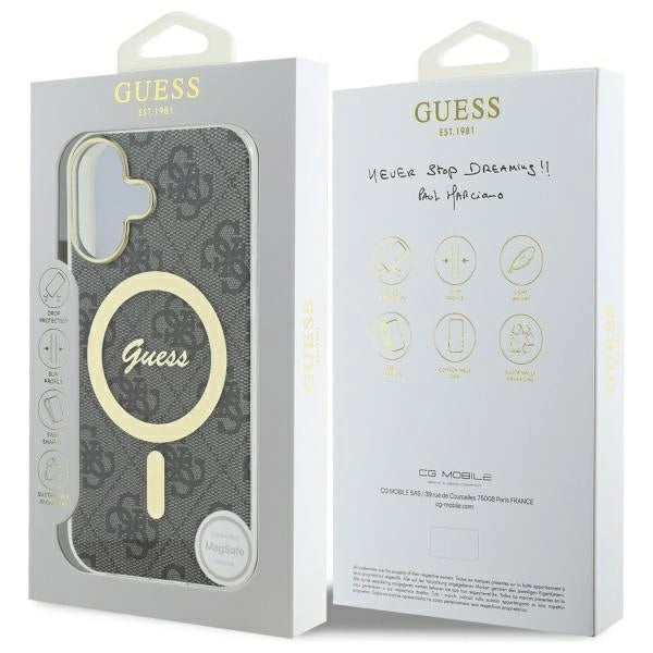 Guess IML 4G MagSafe Case for iPhone 16 Plus - Black_7