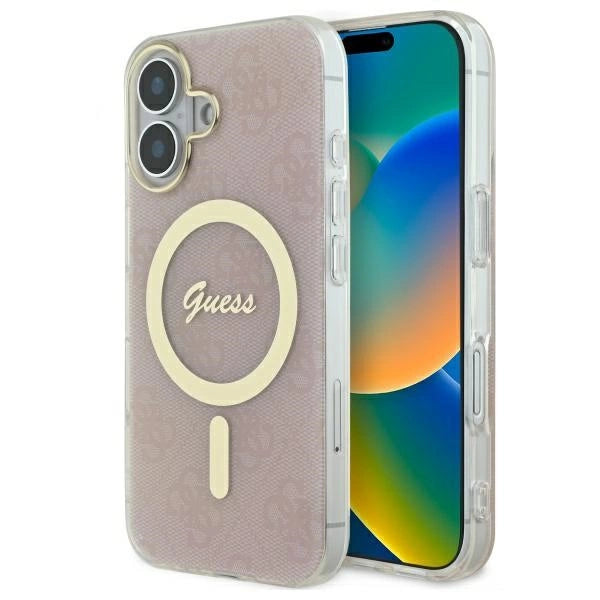 Guess IML 4G MagSafe iPhone 16 Plus Case - Pink_0