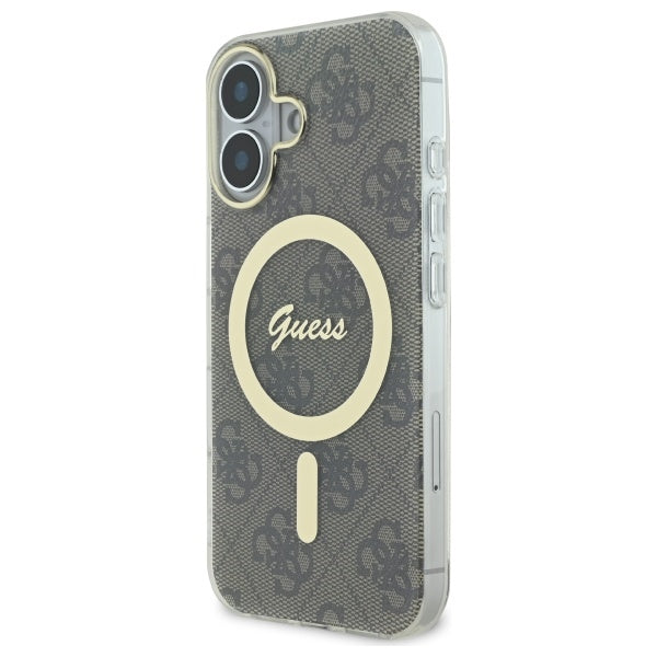 Guess IML 4G MagSafe Case for iPhone 16 Plus - Brown_1