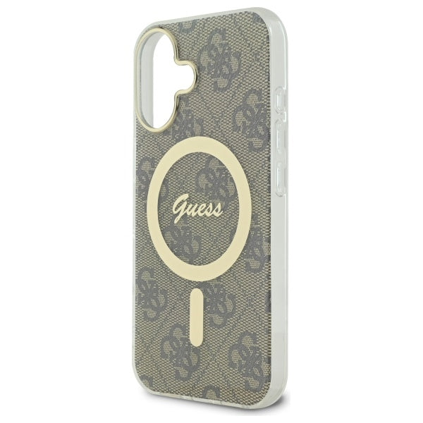 Guess IML 4G MagSafe Case for iPhone 16 Plus - Brown_5