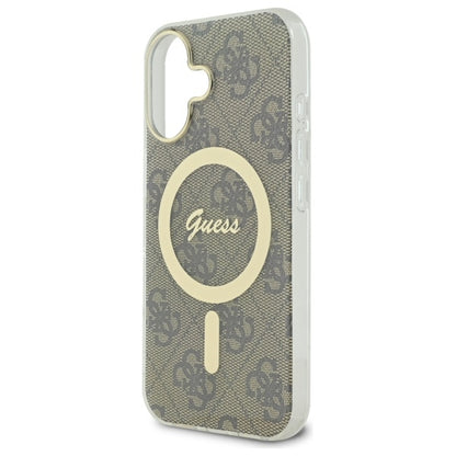 Guess IML 4G MagSafe Case for iPhone 16 Plus - Brown_5