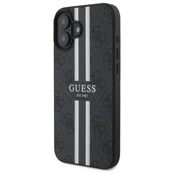 Guess 4G Printed Stripes MagSafe case for iPhone 16 - black_1