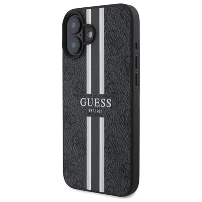 Guess 4G Printed Stripes MagSafe case for iPhone 16 - black_1