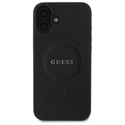 Guess Saffiano Classic Logo MagSafe case for iPhone 16 - black_2
