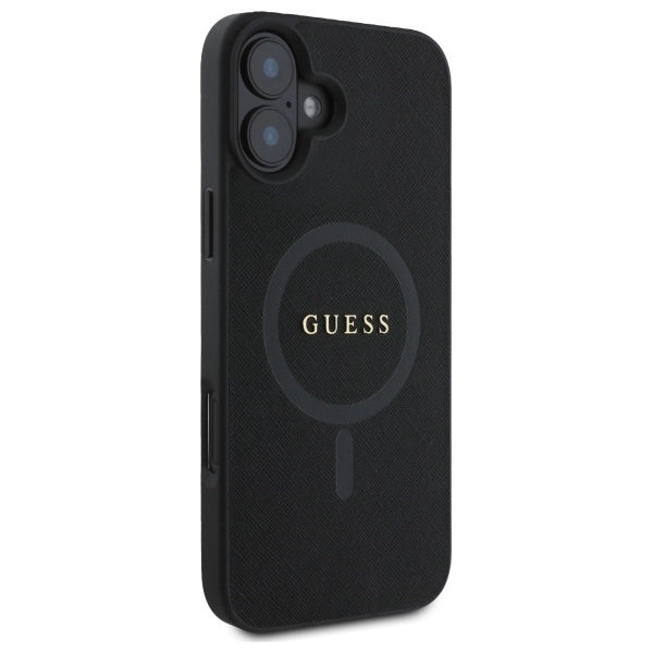 Guess Saffiano Classic Logo MagSafe case for iPhone 16 - black_3